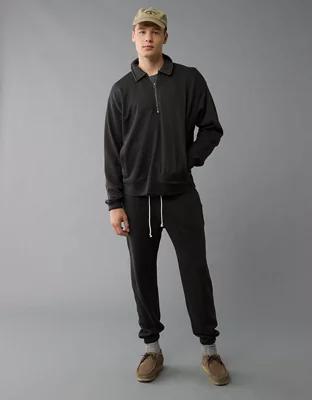 AE Quarter-Zip Polo Collar Sweatshirt Product Image