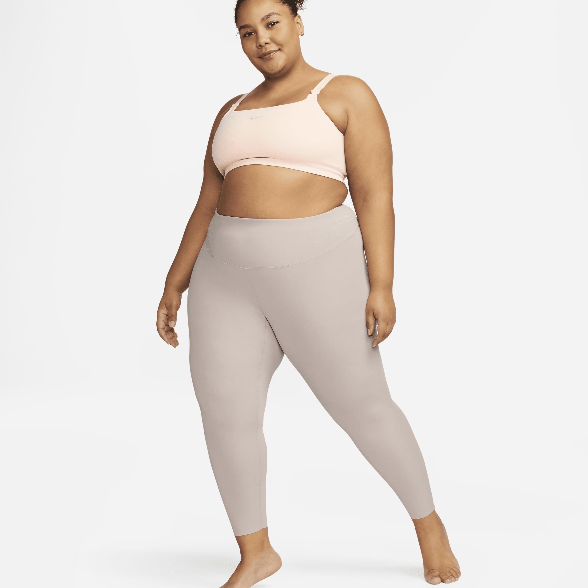 Nike Womens Zenvy Gentle-Support High-Waisted 7/8 Leggings (Plus Size) in Brown, Size: 1X  Product Image