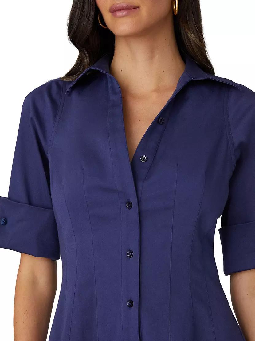 Bryce Cotton Elbow-Sleeve Shirtdress Product Image