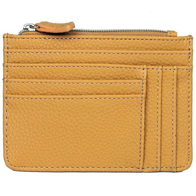 Julia Buxton Solid Pebble Faux Leather Slot Coin Case Product Image