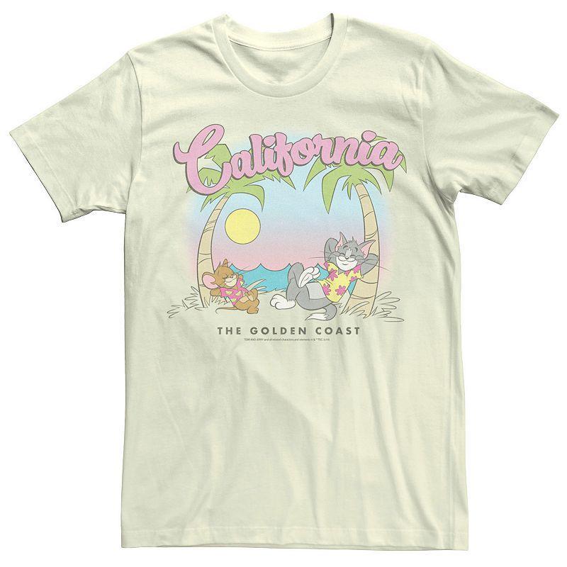 Mens Looney Tunes Tom & Jerry California Beach Portrait Tee Product Image