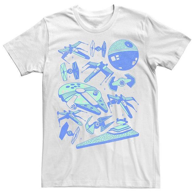 Mens Star Wars Neon Space Ships Tee Product Image