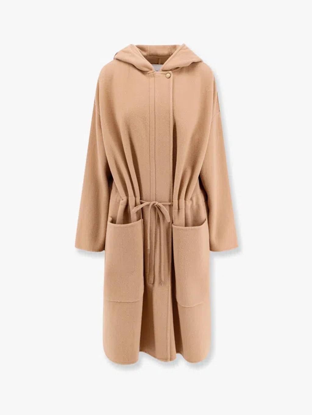 MAX MARA Women  Beige Coats In Cream Product Image