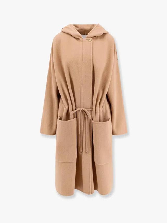 MAX MARA Women  Beige Coats In Cream Product Image