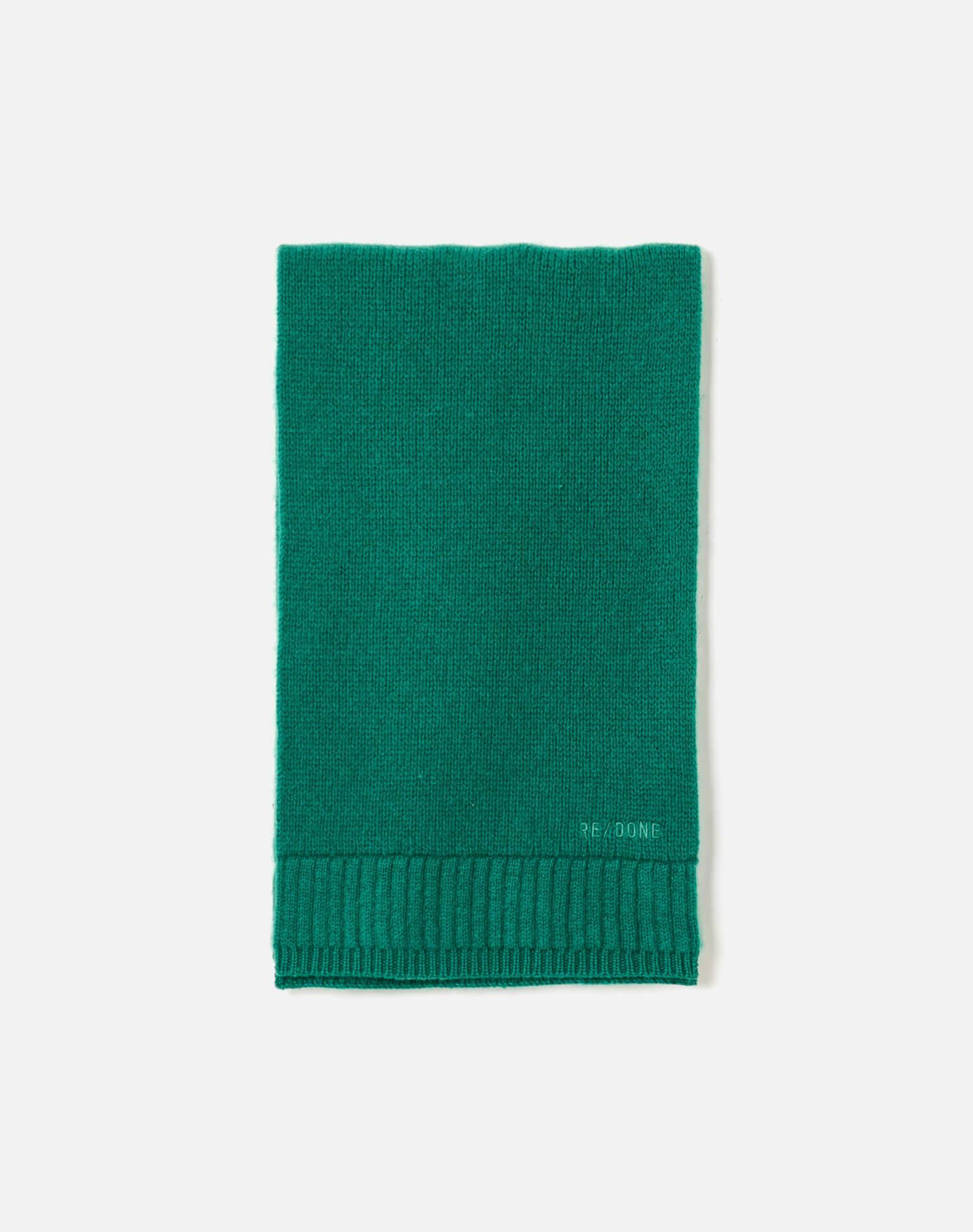 Cashmere Rib Scarf - Grass Green product image