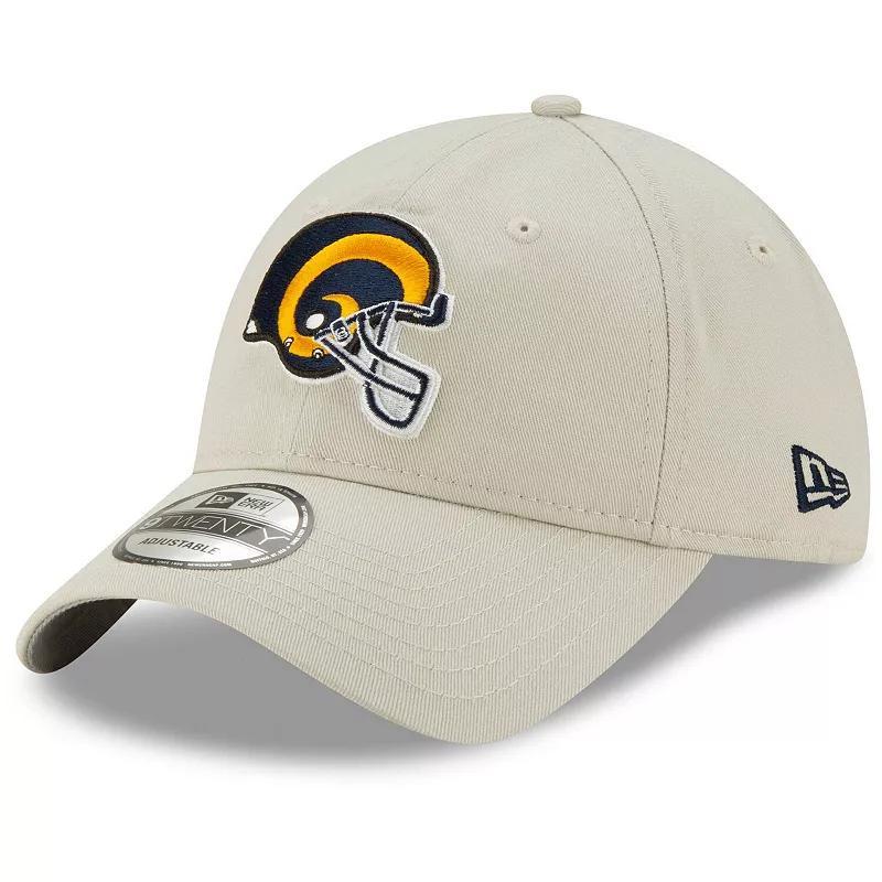 Mens New Era Khaki Los Angeles Rams Helmet Playmaker 9TWENTY Adjustable Hat Product Image