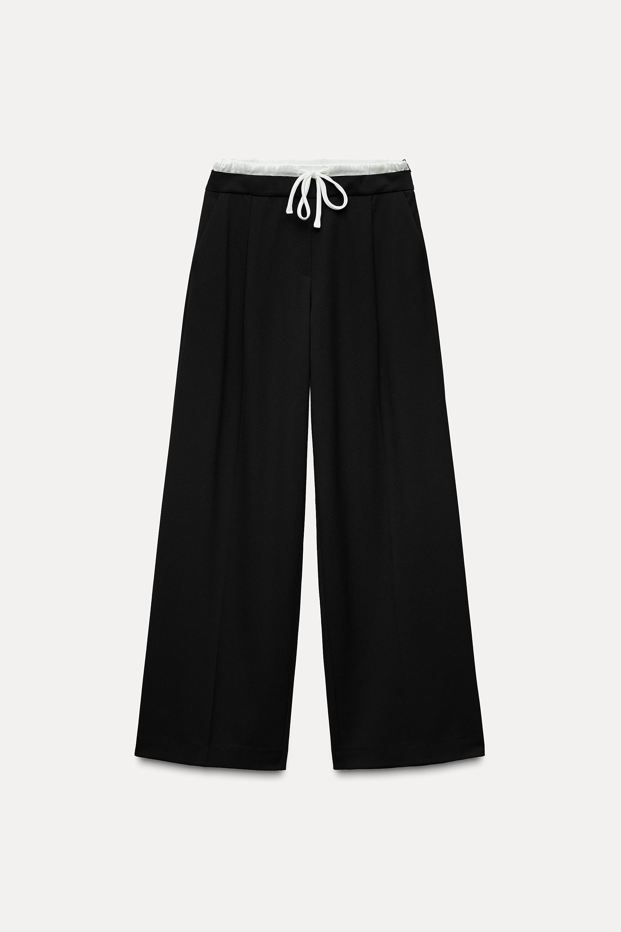 DOUBLE WAIST WIDE LEG PANTS Product Image