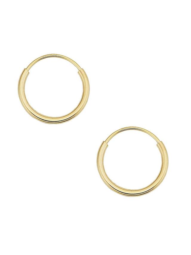 Womens 14K Yellow Gold Endless Hoop Earrings Product Image