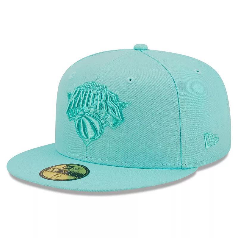 Mens New Era Turquoise New York Knicks Color Pack 59FIFTY Fitted Hat Turq/Blue Product Image