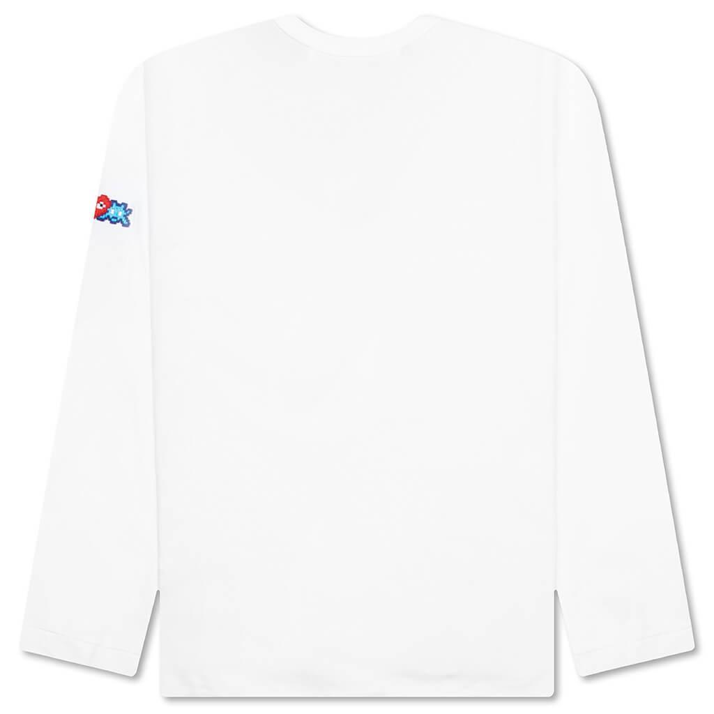 Comme des Garcons PLAY x the Artist Invader L/S Tee - White Male Product Image