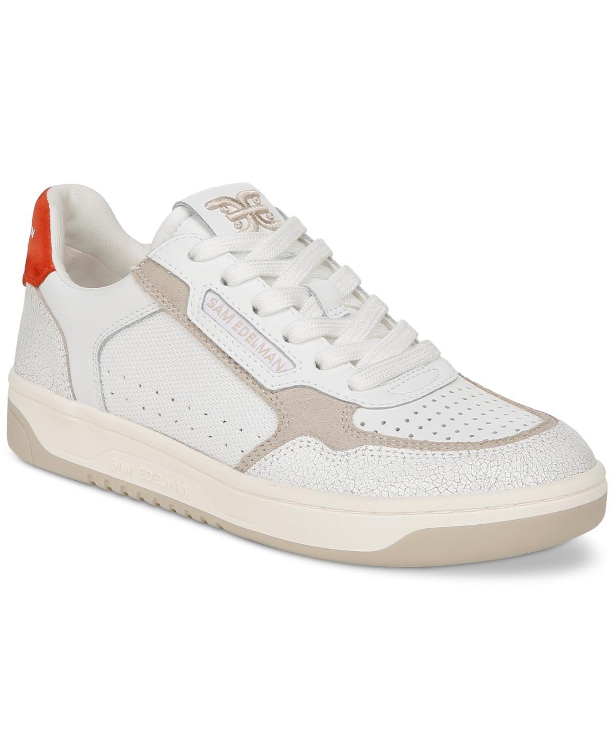 Sam Edelman Womens Harper Lace-Up Low-Top Court Sneakers - White Product Image