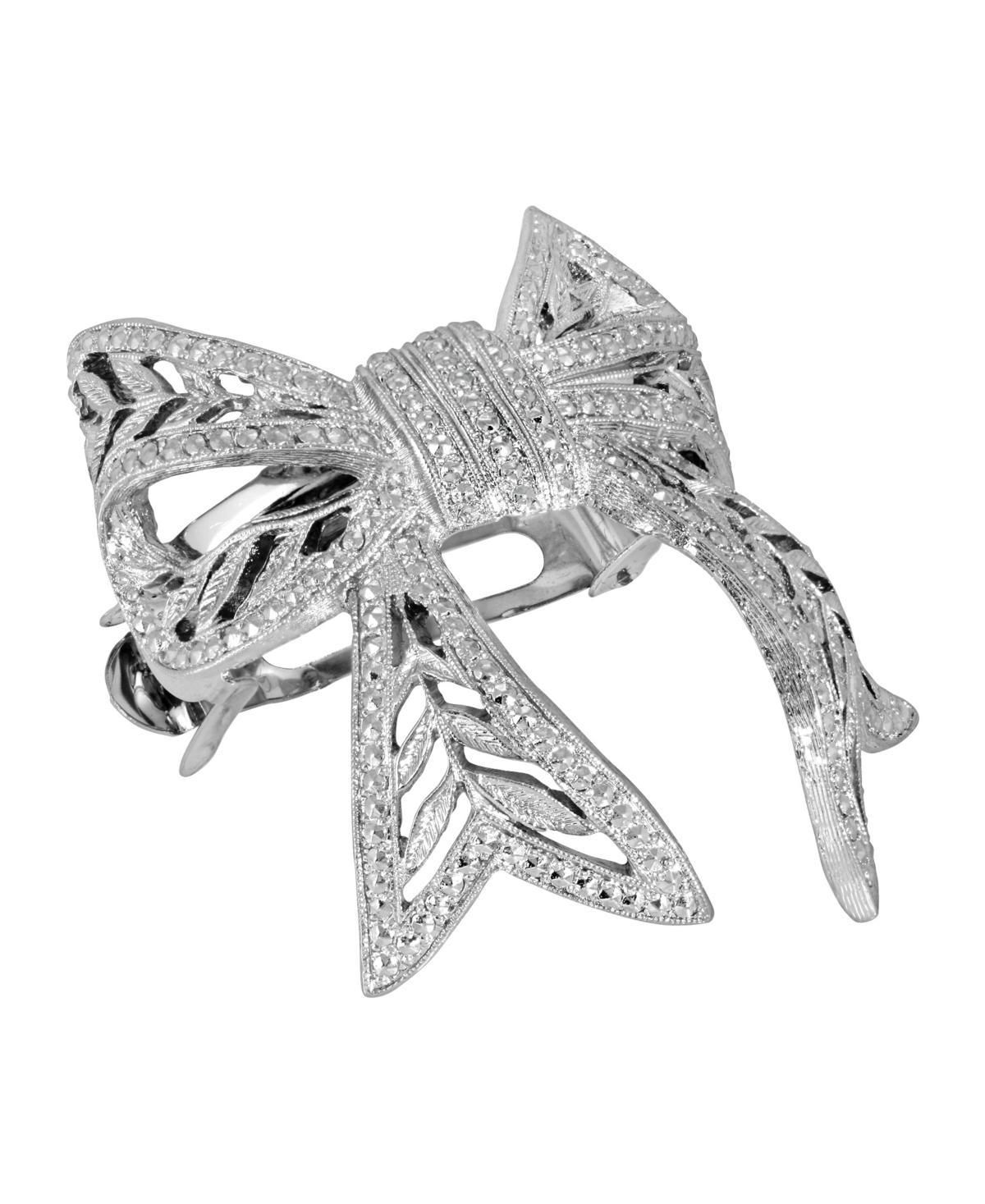 Womens Filigree Bow Ponytail Holder Product Image