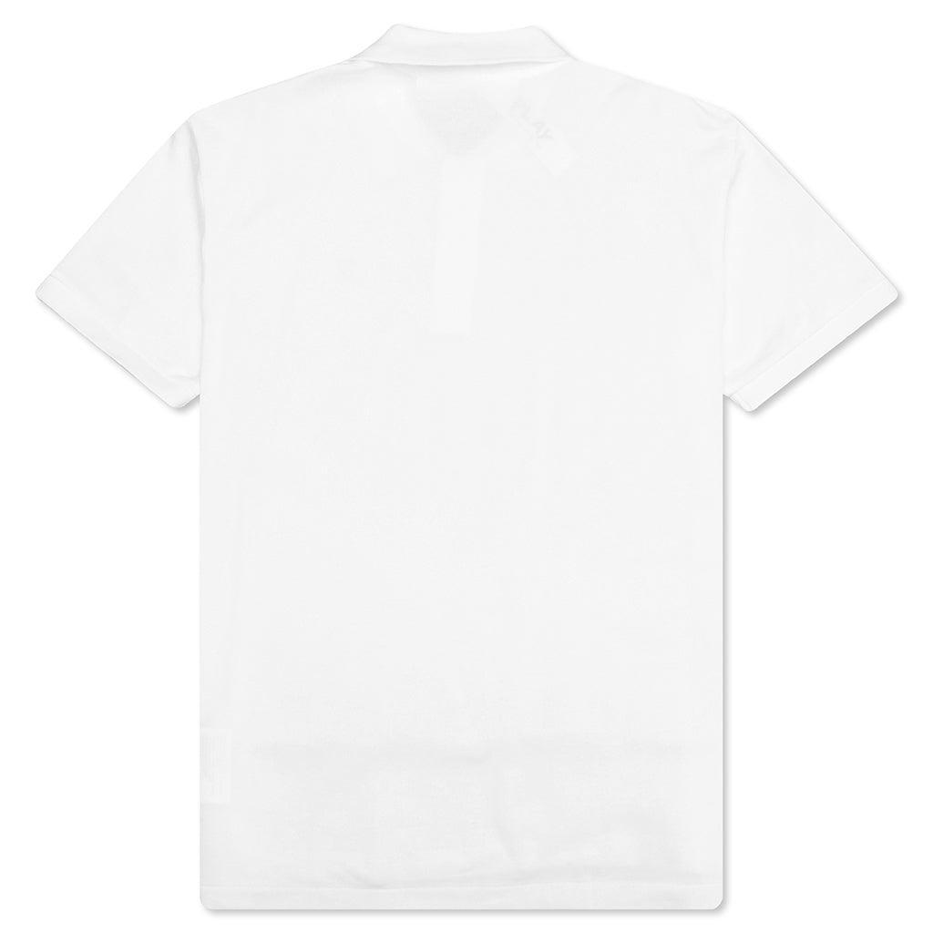 Stacked Heart Polo Shirt - White Male Product Image