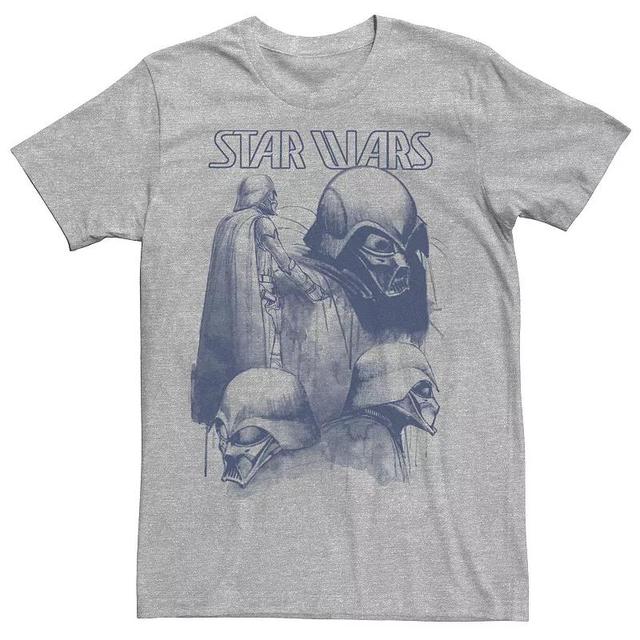 Mens Star Wars Darth Vader Sketches Tee Athletic Grey Product Image