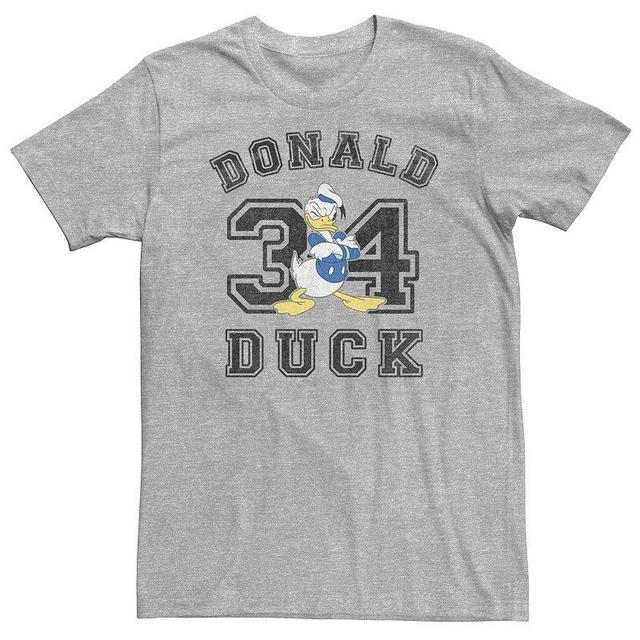 Big & Tall Disney Donald Duck Varsity Text #34 Portrait Tee, Mens Athletic Grey Product Image