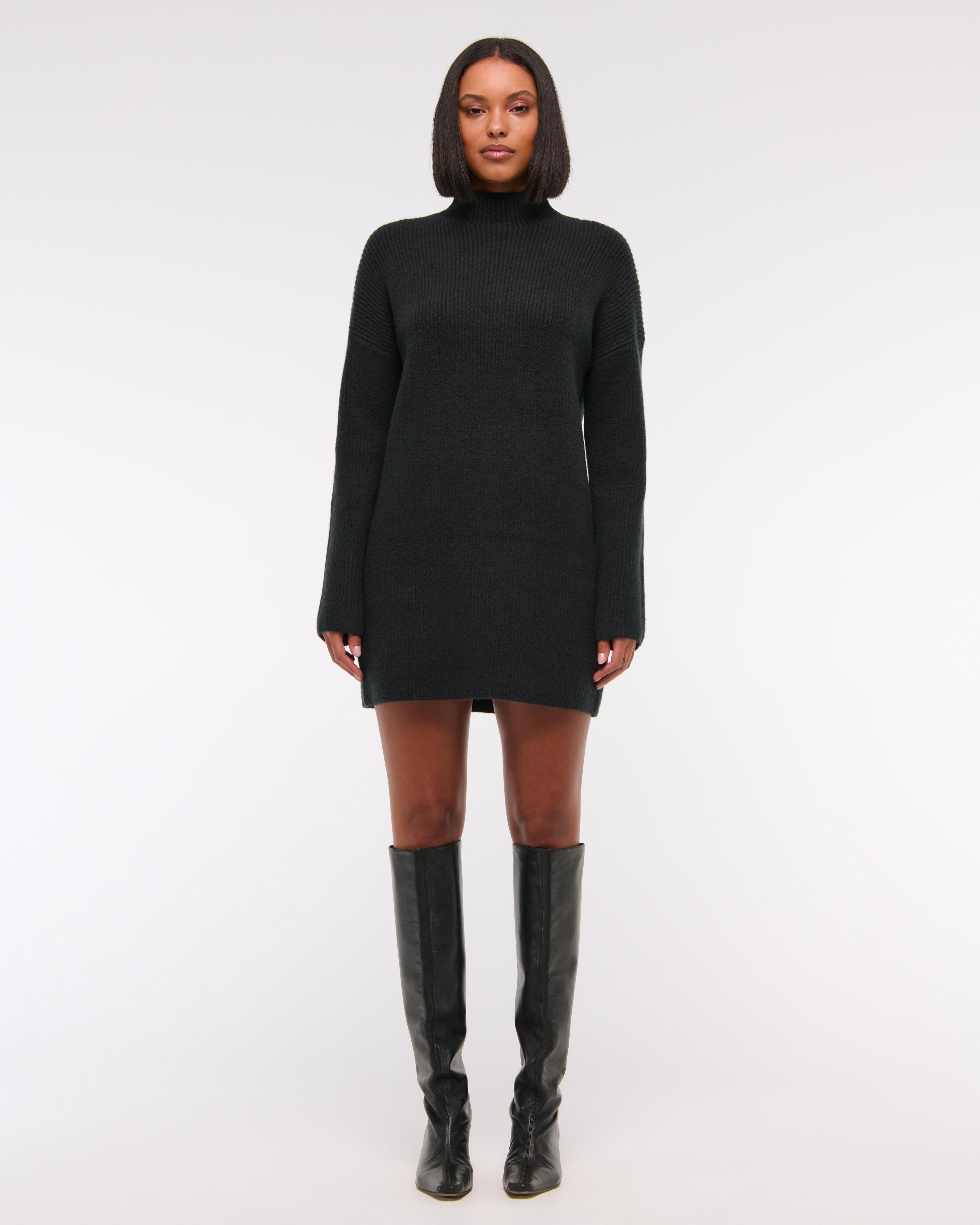 Easy Mockneck Mini Sweater Dress Product Image