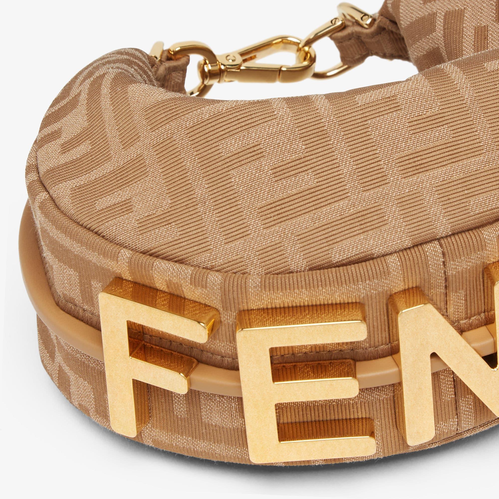 Fendigraphy MiniBeige FF fabric mini-bag Product Image