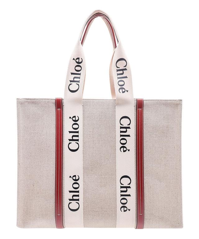 Woody Tote Bag In Beige Product Image