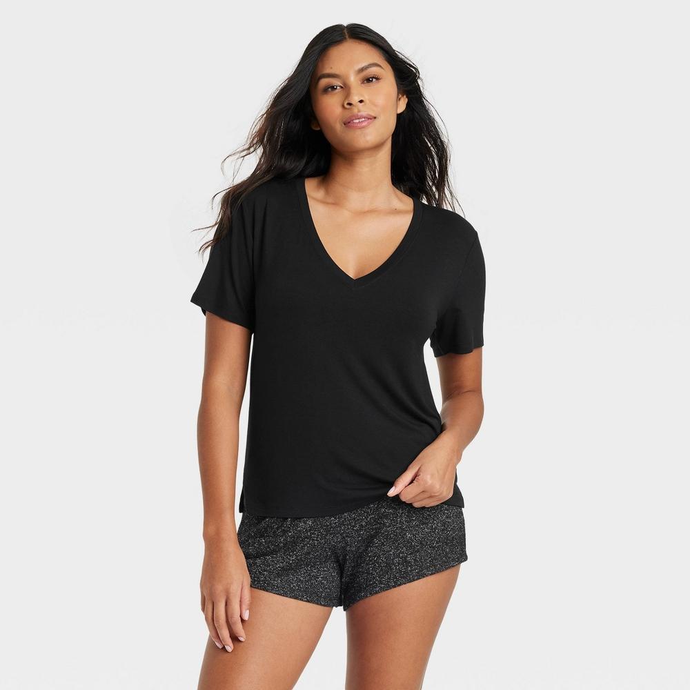 Womens Beautifully Soft V-Neck T-Shirt - Stars Above Black XS Product Image