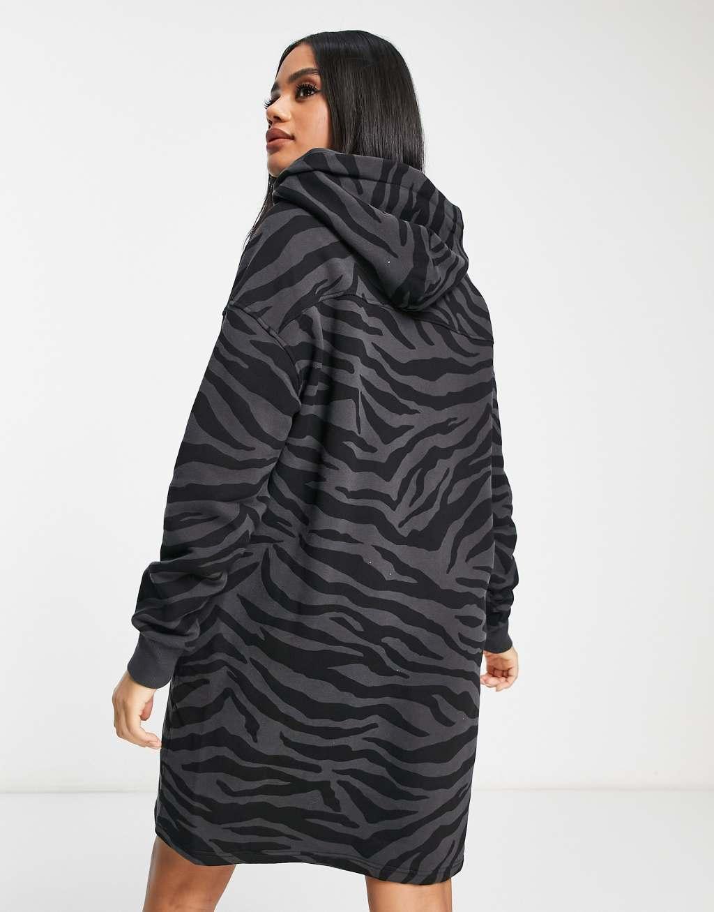 UGG Aderyn hoodie dress in black zebra Product Image