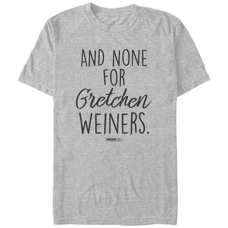 Mens Mean Girls And None For Gretchen Weiners Graphic Tee Athletic Grey Product Image