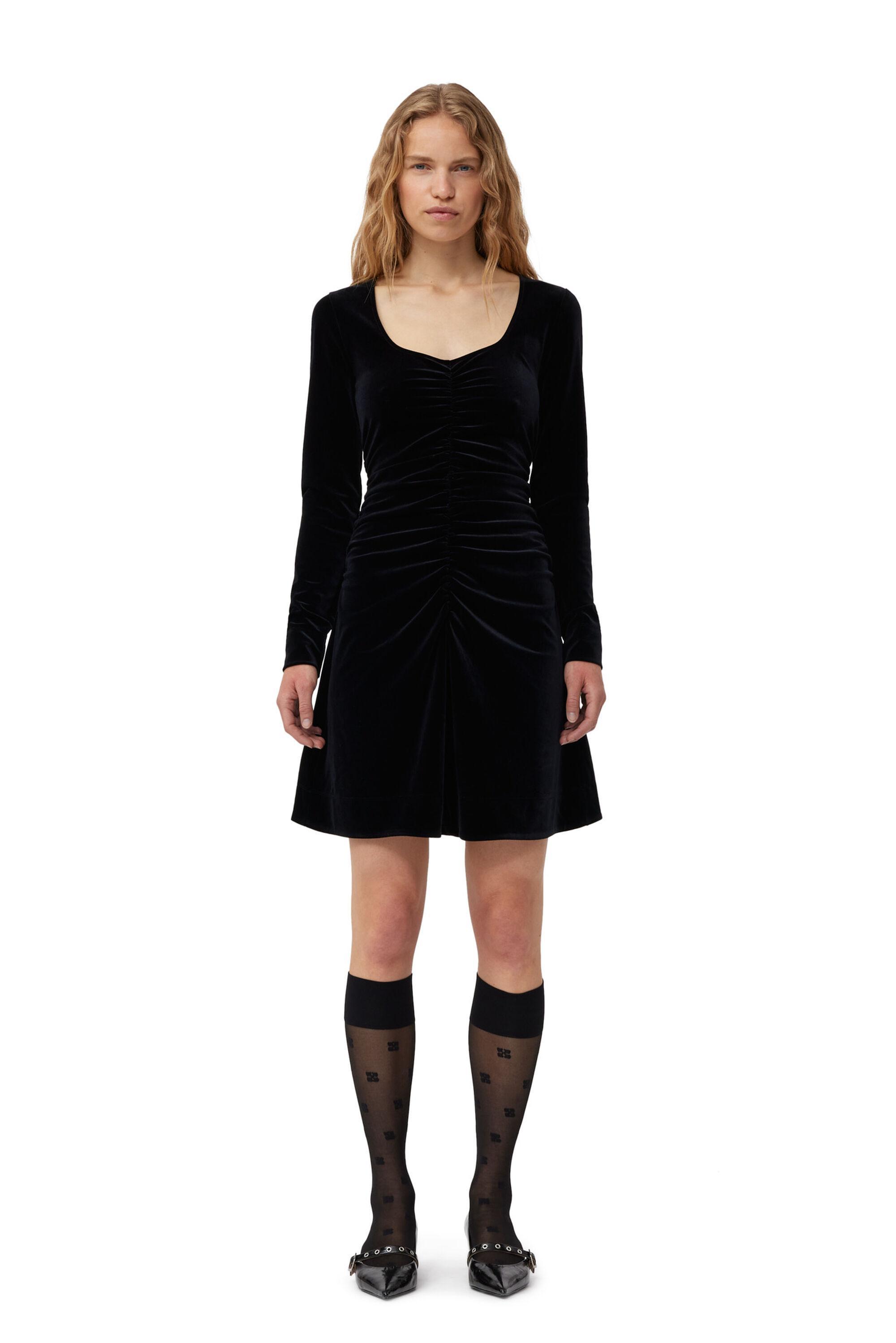 Black Velvet Jersey Mini Dress product image