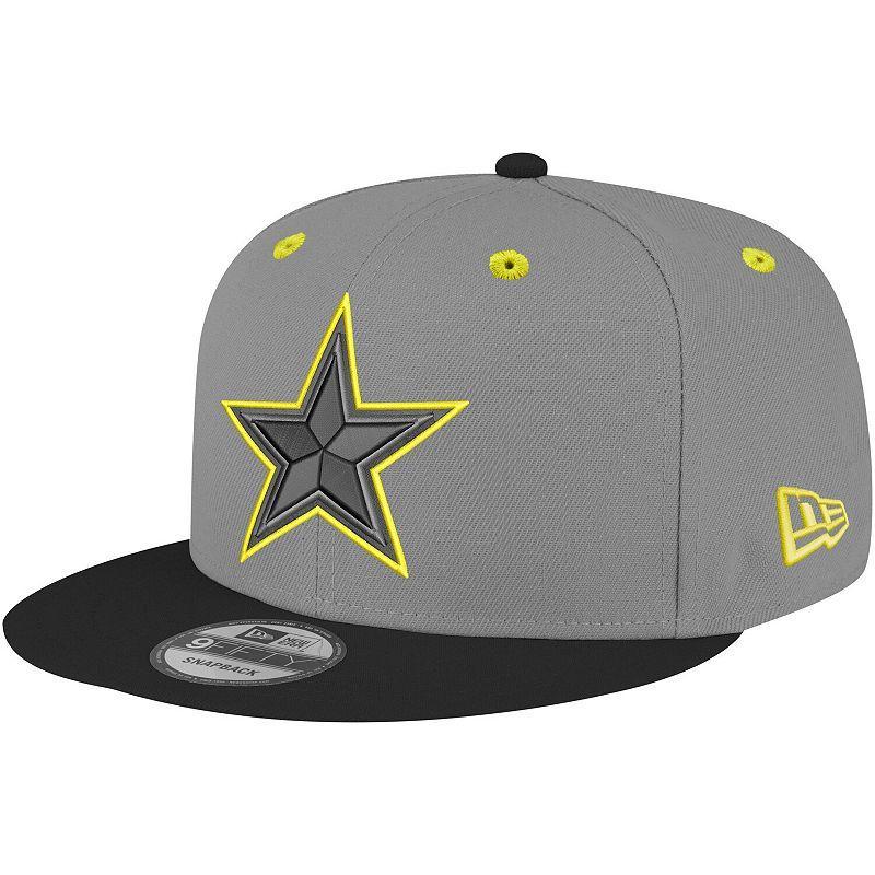 Mens New Era Graphite Dallas Cowboys Volt Two-Tone 9FIFTY Snapback Hat, Dark Grey Product Image