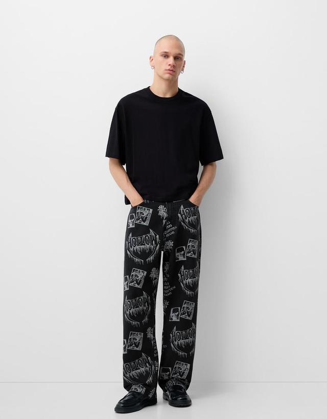 Baggy printed jeans Product Image