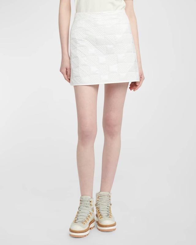 Checkerboard Quilted Mini Skirt  Product Image