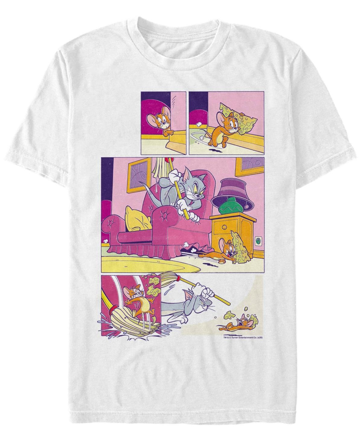 Mens Tom And Jerry Comic Strip Panels Tee Product Image