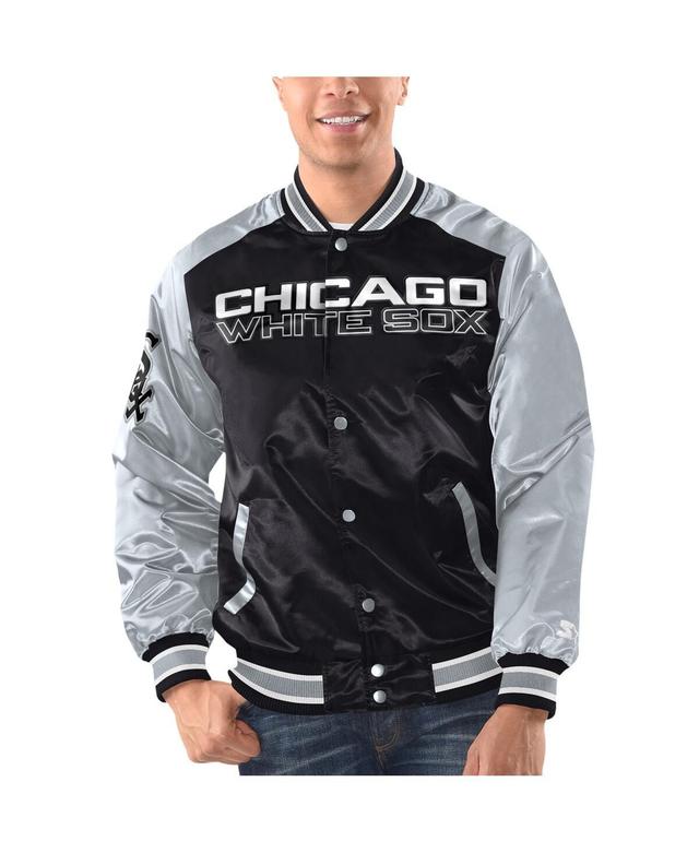 Mens Starter /Silver Chicago White Sox Varsity Satin Full-Snap Jacket Product Image