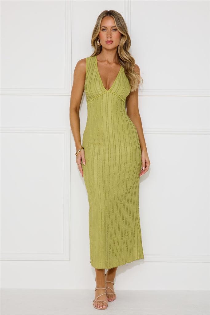 Sparkling Sea Maxi Dress Sage Product Image