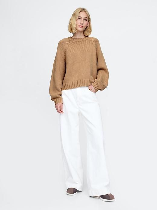 Relaxed Balloon-Sleeve Sweater Product Image