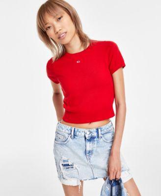 Women's Cropped Short-Sleeve Sweater product image