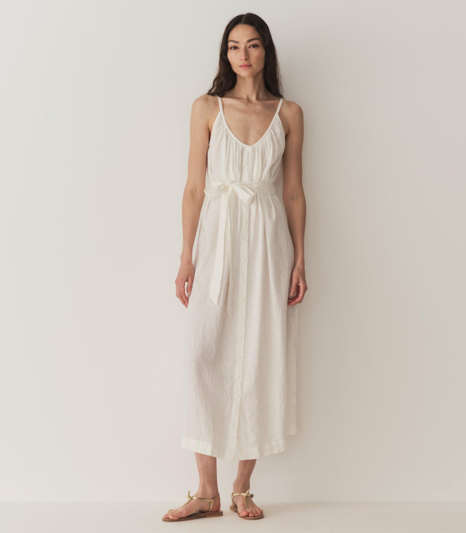 NEVITA LINEN DRESS -- SALT Product Image