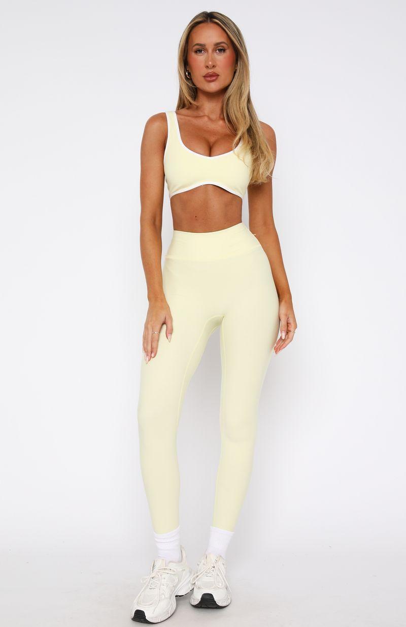 Go Getter High Waisted Leggings Lemon Product Image