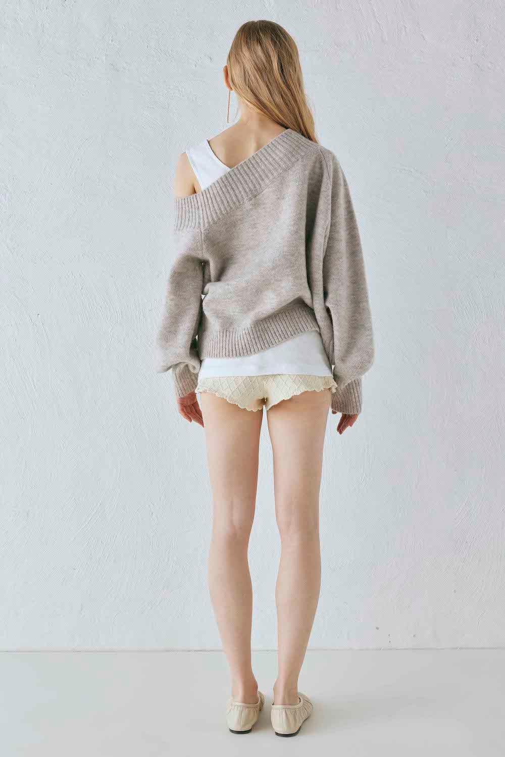 Alma Knit Jumper Grey Marle Product Image