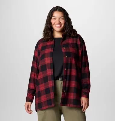 Plus Size Columbia Holly Hideaway Plaid Flannel Shirt, Womens Product Image