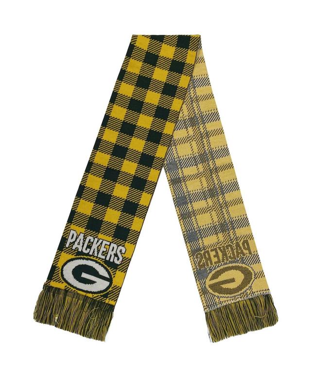 Womens Foco Green Bay Packers Plaid Color Block Scarf Product Image