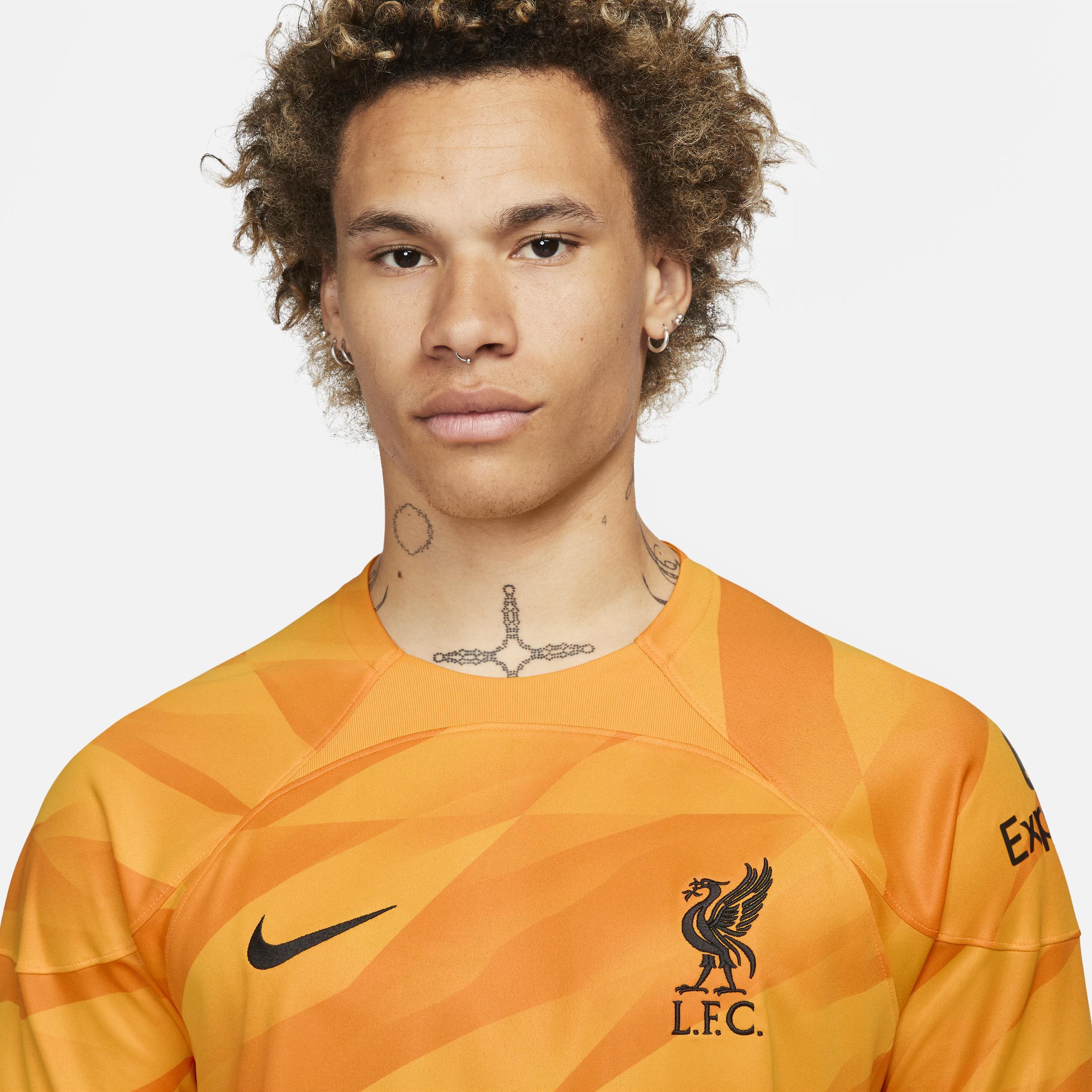 Mens Nike Yellow/Orange Liverpool 2023/24 Goalkeeper Replica Stadium Jersey Product Image