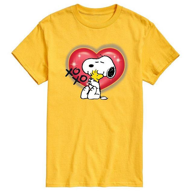 Mens Peanuts Snoopy Woodstock Airbrush Heart Graphic Tee Product Image