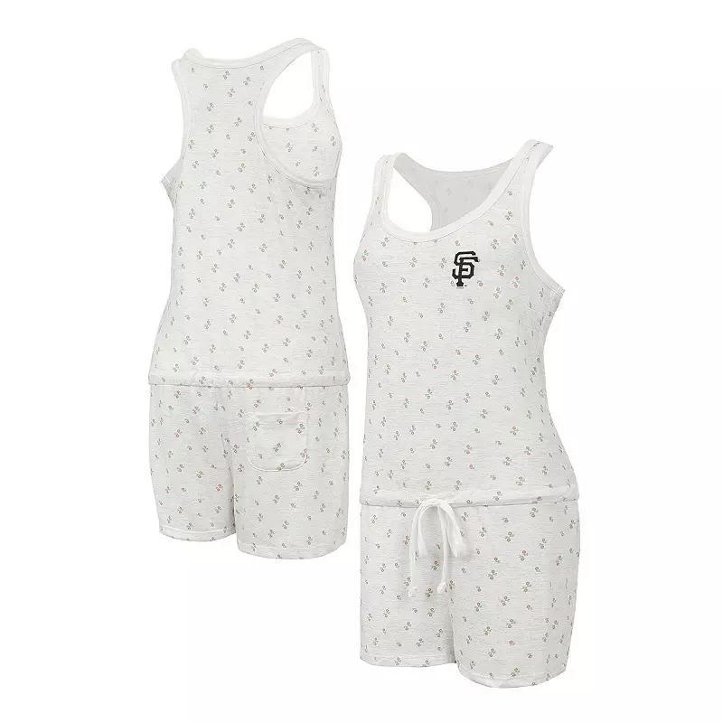 Womens Concepts Sport Cream Los Angeles Dodgers Gardner Hacci Knit Romper Product Image