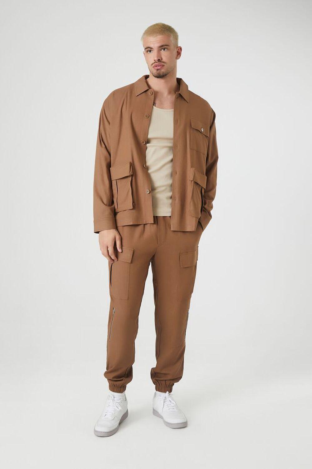 Long-Sleeve Cargo Shacket | Forever 21 Product Image