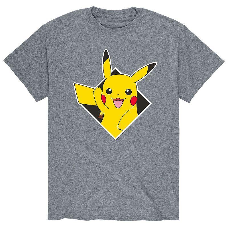 Mens Pokemon Diamond Pikachu Tee Grey Product Image