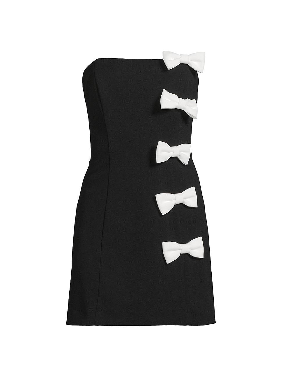 Womens Bow Detail Crepe Strapless Minidress Product Image