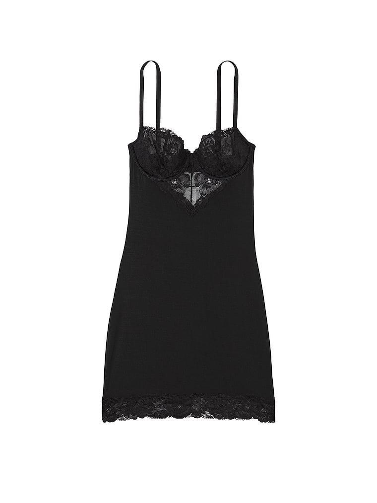 Modal & Lace Cupped Mini Slip Dress Product Image