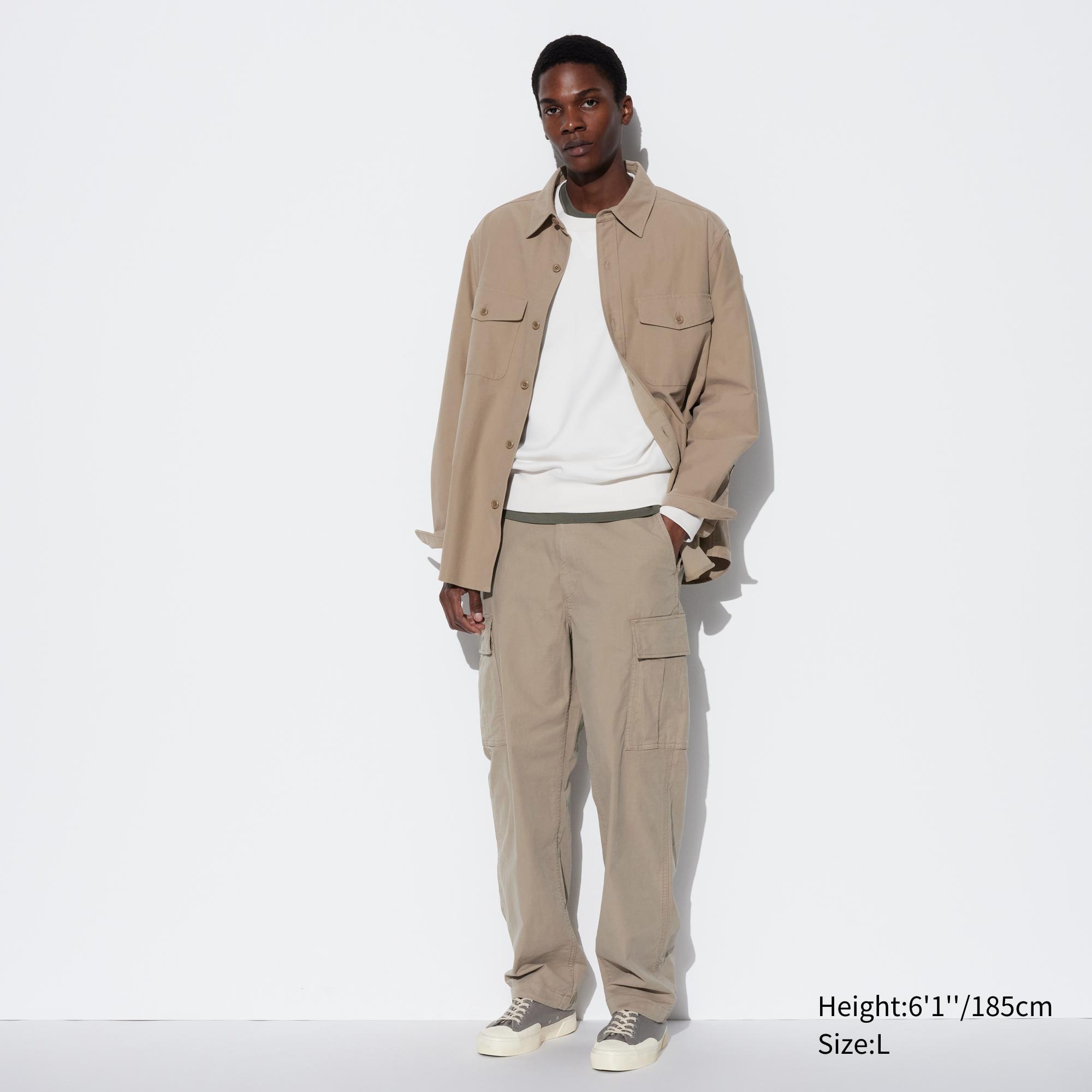 Mens Cargo Pants Beige Medium UNIQLO US Product Image