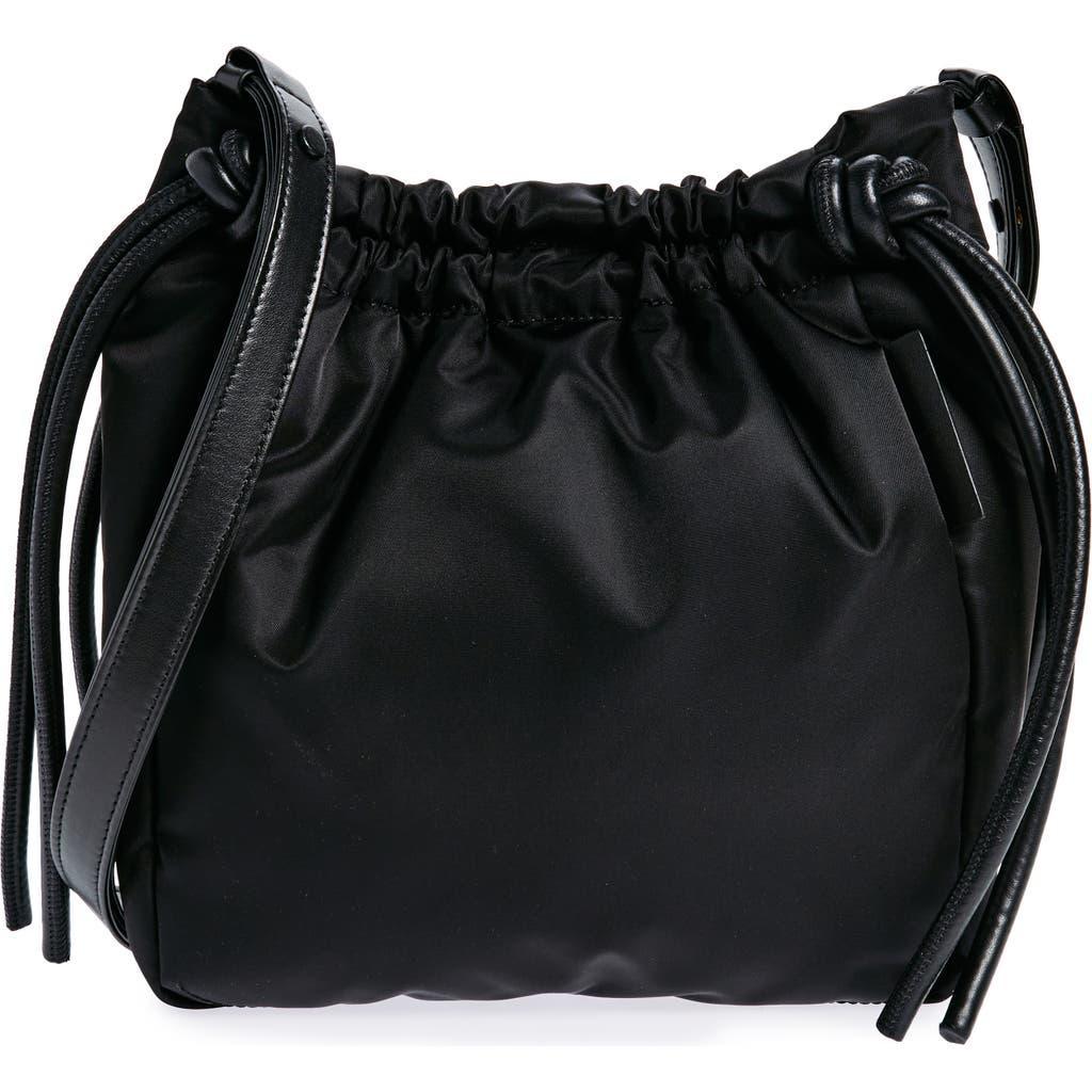 Drawstring Bucket Bag In Black Product Image