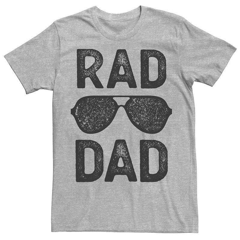 Big & Tall Rad Dad Aviator Sunglasses Graphic Tee, Mens Athletic Grey Product Image