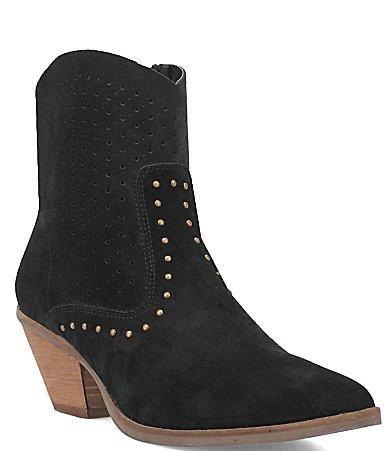 Dingo Miss Priss Suede Studded Western Booties Product Image